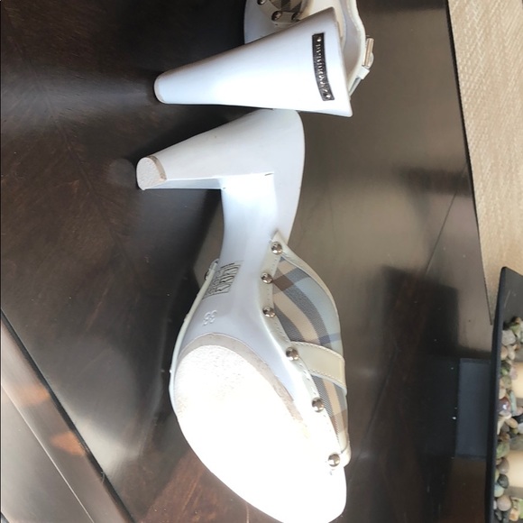 Burberry blue and white checkered shoes - Picture 3 of 4